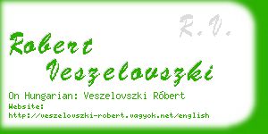 robert veszelovszki business card