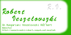 robert veszelovszki business card